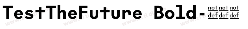 TestTheFuture Bold字体转换